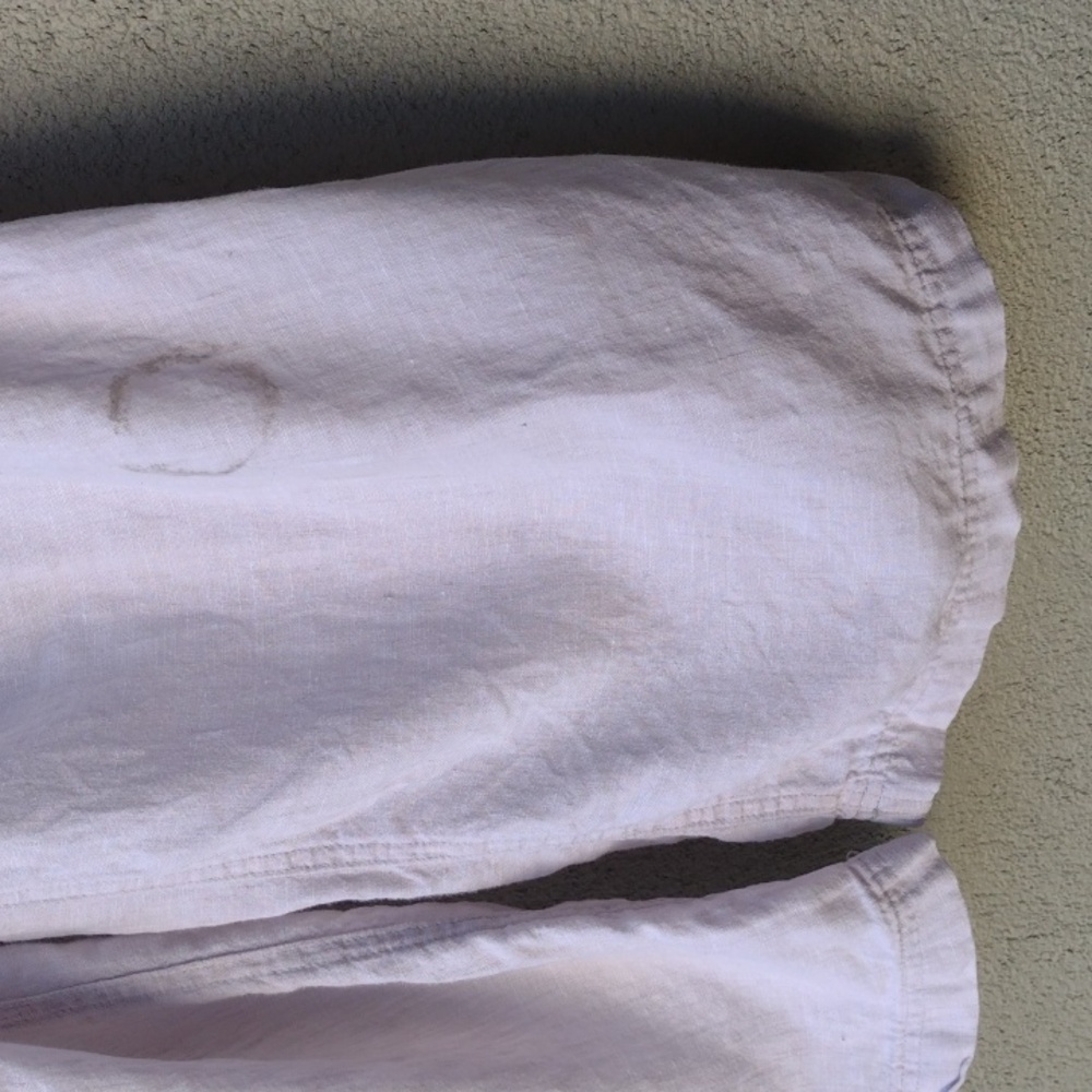 Flawed JNY Light Gray Linen Pants L - Picture 8 of 10